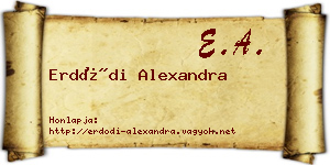 Erdődi Alexandra névjegykártya